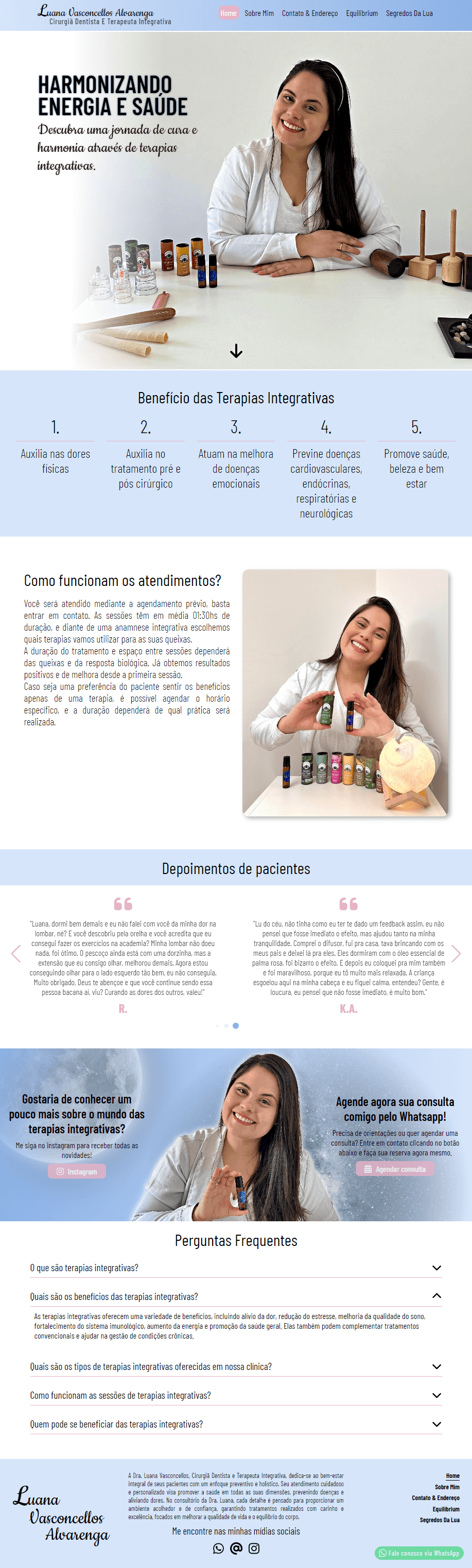 Plataforma terapêutica com React + GraphQL, onde a dra. Luana publica artigos sem precisar de conhecimentos técnicos.